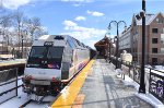  ALP-45A # 4551 pushes NJT Train # 5518 out of Somerville Station, enroute from Raritan to Newark Penn Station